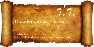 Theodorovits Teréz névjegykártya