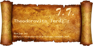 Theodorovits Teréz névjegykártya