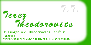 terez theodorovits business card